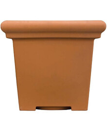 The HC Companies plastic Terrazzo Square Planter Terra Cotta - 20 Inch