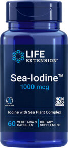 Минералы и микроэлементы Life Extension Sea-Iodine Йод с комплексом морских растений 100 мкг 60 вегетарианских капсул
