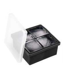 Cambridge large 4-Cube Silicone Ice Mold with Clear Lid