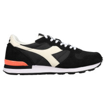 Купить черные мужские кроссовки Diadora: Diadora Camaro Lace Up Mens Black Sneakers Casual Shoes 159886-C1880