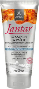 Шампуни для волос Farmona Jantar Amber Extract & Clay Shampoo Восстанавливающий шампунь с экстрактом янтаря и глиной для сухих и поврежденных волос 200 мл