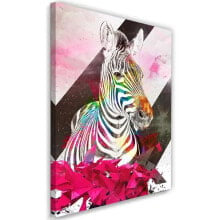 Wandbild Zebra Abstrakt Bunt
