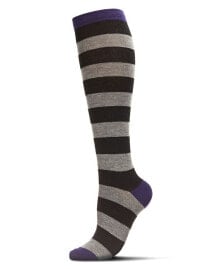 MeMoi women's Shaded Stripes Cashmere Blend Knee High Socks