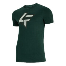 Мужские спортивные футболки мужская спортивная футболка зеленая с логотипом 4F TSM010