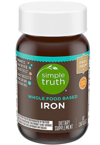 Железо Simple Truth Whole Food Based Iron  Железо на основе цельных продуктов питания 60 капсул