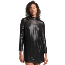 SUPERDRY Studios Sparkle Long Sleeve Short Dress