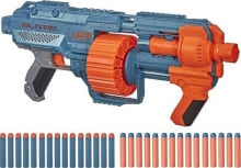 Бластеры, автоматы и пистолеты бластер Nerf Elite 2.0 Shockwave RD с барабаном на 15 мягких стрел. Дальность стрельбы до 27 м. В комплекте 30 стрел. С 8 лет. Синий, оранжевый.
