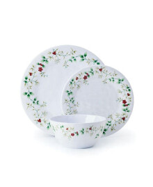 Winterberry melamine 24 Piece Dinnerware Set, Service for 8