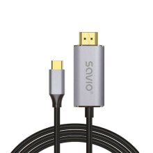 Купить компьютерные кабели и коннекторы Savio: Адаптер USB C—HDMI Savio CL-171 Серебристый 2 m