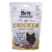 BRIT Jerky Chicken With Insect and Coconut Oil 80g Dog Snack