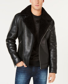 GUESS asymetrical Faux Leather Moto Jacket, Created for Macy's