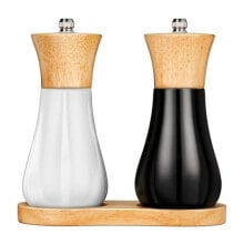 Salt and pepper shakers and spice containers