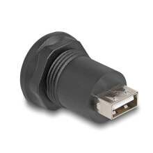 Delock USB 2.0 Typ Mini-B zu 2.0 Typ-A Einbaubuchse schwarz