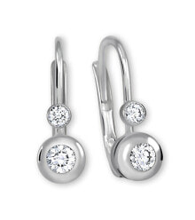 Купить серьги Brilio: White gold earrings with zircons 239 001 00060 07