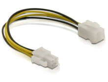 Компьютерные кабели и коннекторы deLOCK Power cable P4 male/female 0,15 m 82428