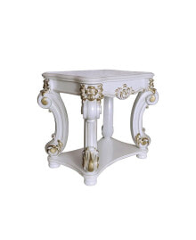 Simplie Fun vendome Side Table, Antique Pearl Finish LV01527