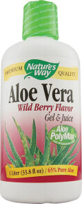 Алоэ вера Nature's Way Aloe Vera Inner Leaf Gel & Juice Wild Berry Растительный экстракт из внутренней части листа алоэ вера + сок дикой ягоды  938 мл