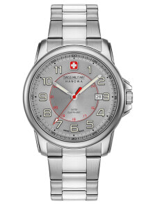 Мужские наручные часы с браслетом Мужские наручные часы с серебряным браслетом Swiss Military Hanowa 06-5330.04.009 Swiss Grenadier Mens 43mm 5ATM