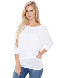 Купить женские блузки и кофточки White Mark: Women's Banded Dolman Top