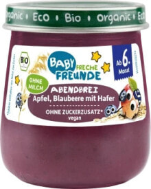 Abendbrei Apfel, Blaubeere mit Hafer, ab dem 6.Monat, 120 g