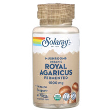 Solaray, Fermented Royal Agaricus, Mushrooms, 500 mg, 60 Organic Capsules