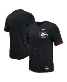 Nike men's Black Georgia Bulldogs Replica Full-Button Baseball Jersey
