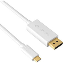 Компьютерные разъемы и переходники sonero X-UCC021 1,5 m DisplayPort USB Type-C Белый X-UCC021-015