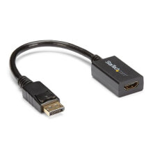 Компьютерные разъемы и переходники starTech.com DP2HDMI2 видео кабель адаптер 0,21 m DisplayPort HDMI Черный