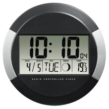 Настольные и каминные часы hama PP-245 Цифровые настенные часы Круг Черный 00186383