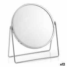 Magnifying Mirror Confortime Silver 17 cm (12 Units)