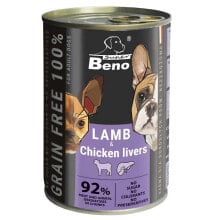 CERTECH SUPER BENO Lamb with chicken livers wet food for dog 415g