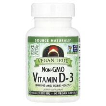 Vegan True®, Non-GMO Vitamin D-3, 50 mcg (2,000 IU), 120 Vegan Capsules