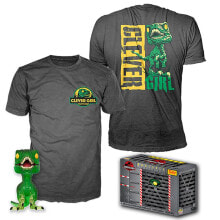 FUNKO POP And Short Sleeve T-Shirt Jurassic Park Velociraptor Exclusive