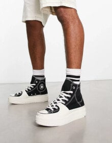 Converse Chuck Taylor All Star Construct Hi trainers in black купить онлайн