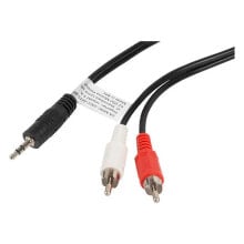 LANBERG CA-MJRC-10CC-0015-BK Jack 3.5/2xRCA 1.5 m Cable