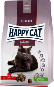 Купить сухие корма для кошек Happy Cat: Happy Cat Sterilised Bavarian Beef, sucha karma, dla kotów po sterylizacji, wołowina bawarska, 300 g, worek