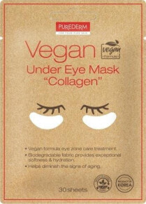 Купить маски для лица Purederm: Purederm Vegan Under Eye Mask wegańskie płatki pod oczy z kolagenem 30szt