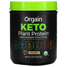 Растительный протеин orgain, Keto, порошок из органического растительного белка, шоколад, 440 г (0,97 фунта)