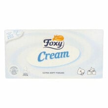Кухонные бумажные салфетки и платочки бумажные салфетки Facial Cream Foxy Чувствительная кожа (75 uds)