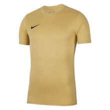 Мужские спортивные футболки Мужская спортивная футболка бежевая с логотипом Nike Dry Park Vii Jsy
