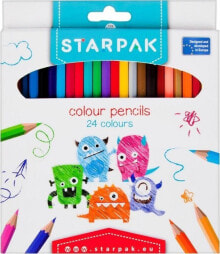 Цветные карандаши для рисования для детей starpak I KREDKI OLO 24KOL/180 STK PUD 12/144