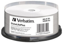 Купить диски и кассеты Verbatim: Оптический диск Blu-ray Verbatim DataLifePlus - 50 Гб - BD-R - в шпинделе - 25 шт.