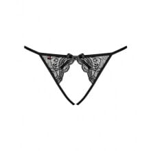 Knickers Obsessive Miamor crotchless panties L/XL Black Lace