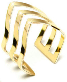 Тройное стальное позолоченное кольцо