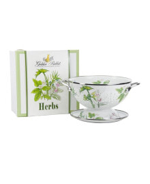 Golden Rabbit herbs Enamelware 2-Piece Giftboxed Colander