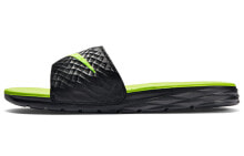 Nike Benassi Solarsoft 2 休闲拖鞋 男女同款 黑绿拼色 / Сланцы Nike Benassi Solarsoft 2 705474-070