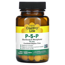 Витамины группы В Country Life, P-5-P, 50 mg, 100 Tablets
