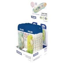 MILAN Display Box 12 Blisters Glue Tape 8.4x8 m New Look Series