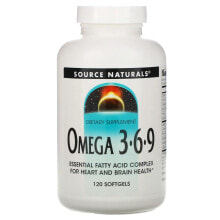 Рыбий жир и Омега 3, 6, 9 source Naturals, Omega-3, 6, 9, 120 капсул