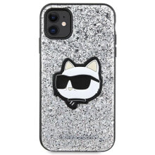 KARL LAGERFELD Klhcn61G2Cps iPhone 11XR 6.1 Srebrny Choupette Patch phone case